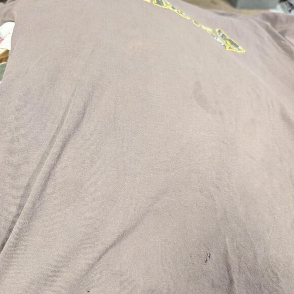 Vintage Nirvana Smiley Face Band Tee 1997 Licensed Men’s Large Brown Distressed - Picture 4 of 8